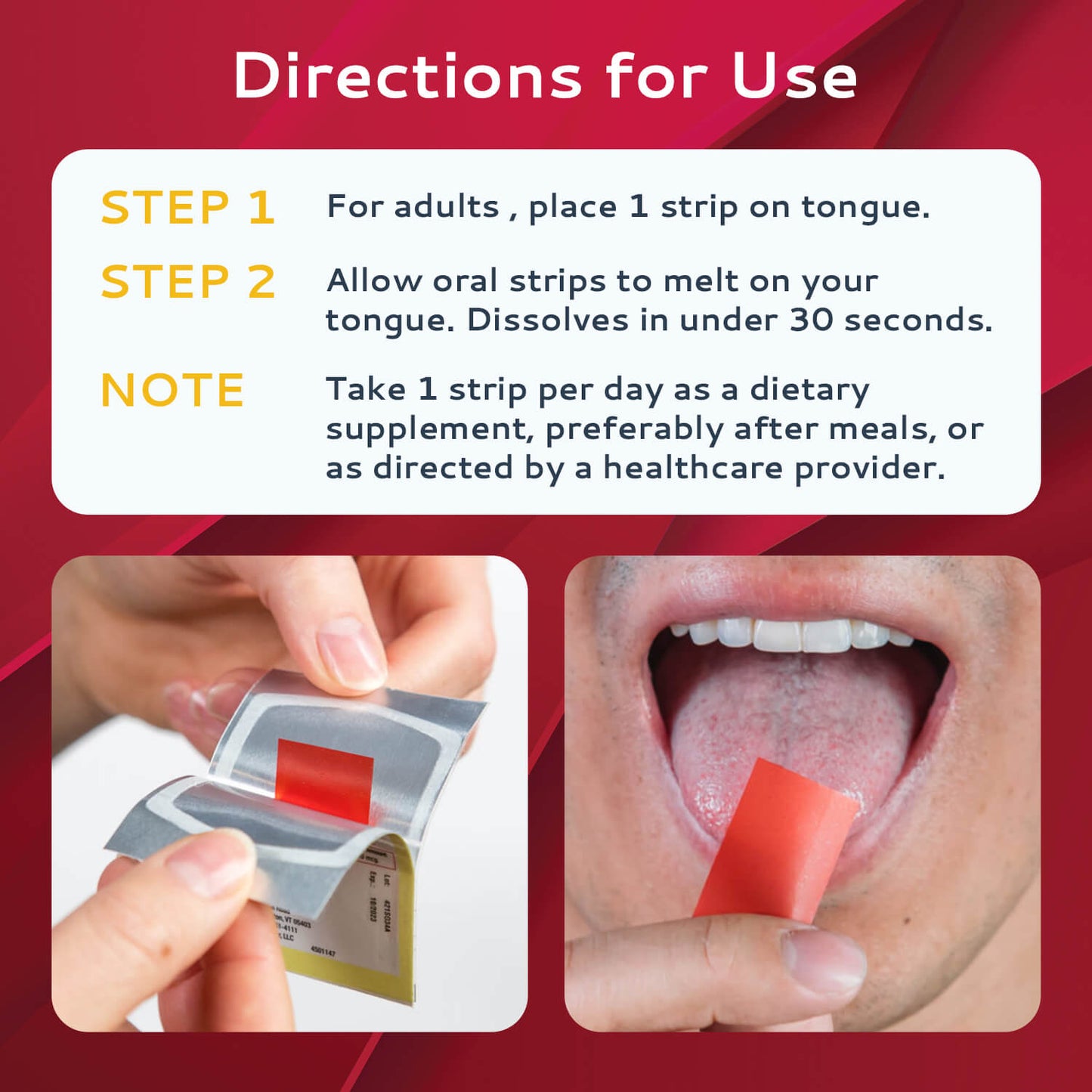 Calmour Instant Energy Vitamin B12 Strips