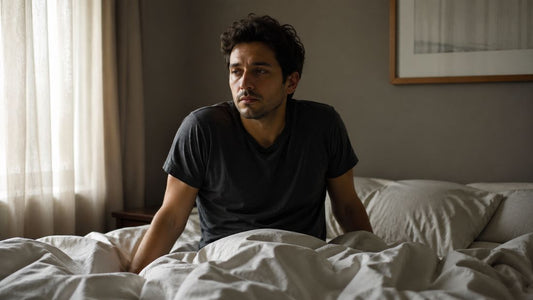 Person waking up tired and unrested in early morning light, representing the effects of sleep deprivation on the body