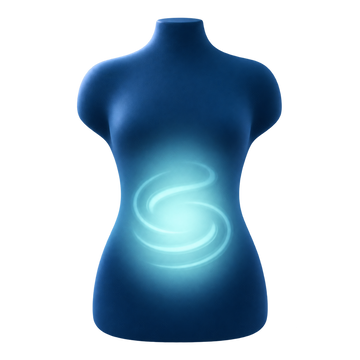 Abdomen with the pressure released