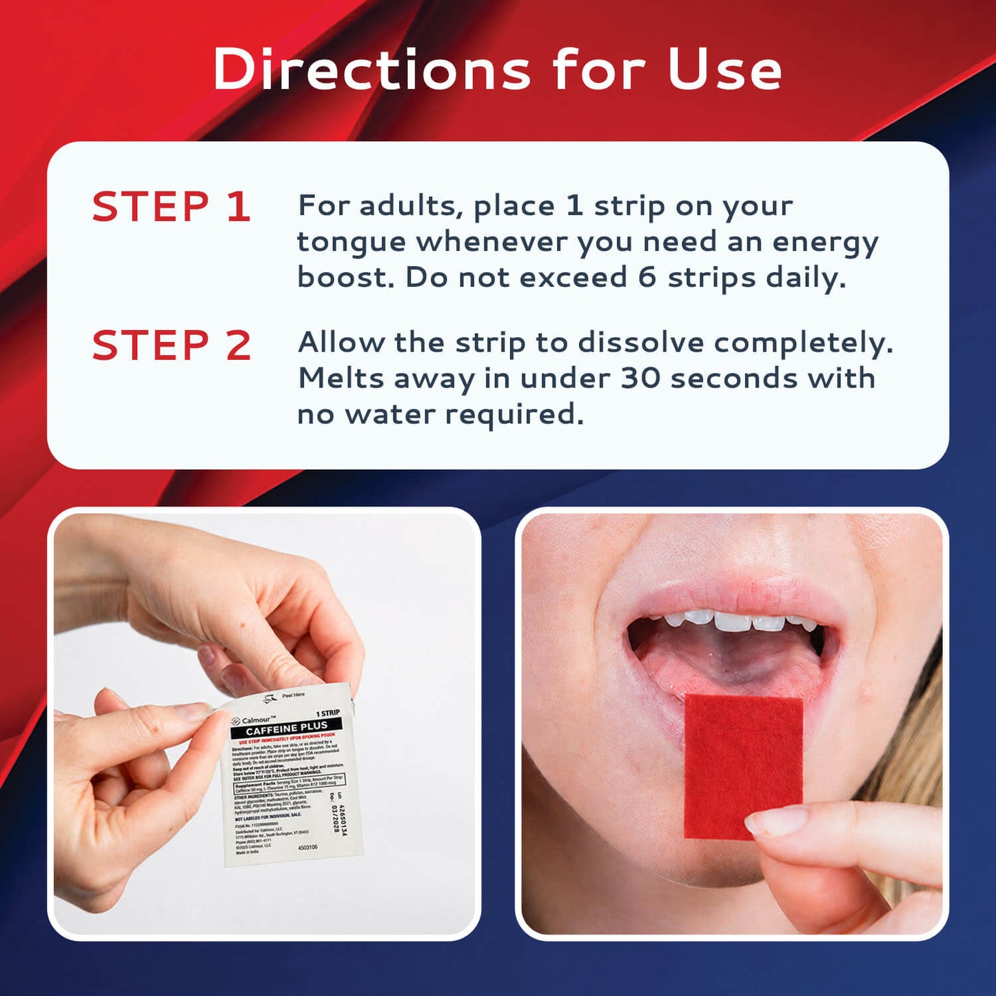 Calmour Caffeine Plus Strips