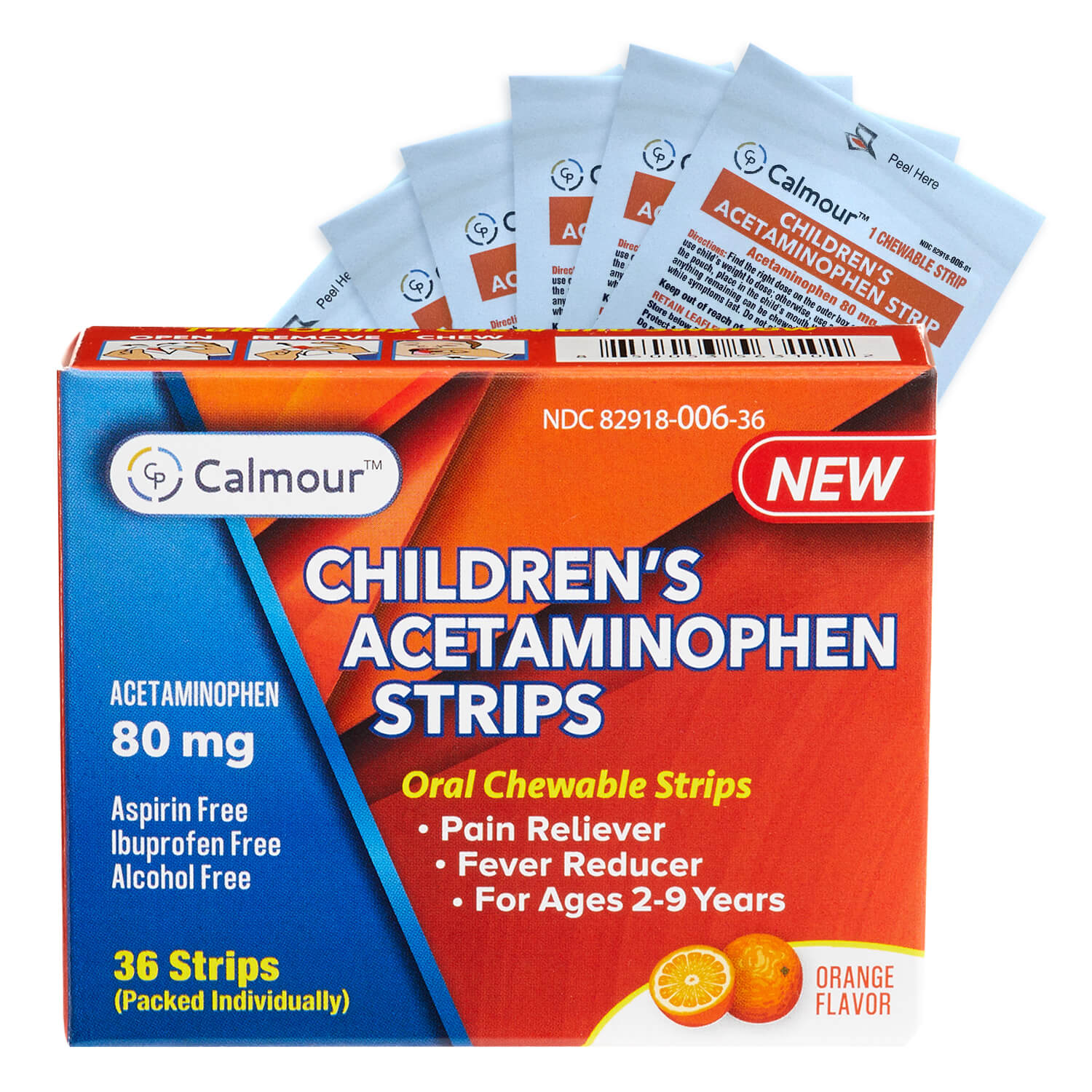 Calmour Children’s Acetaminophen 36 Strips (Most Popular)