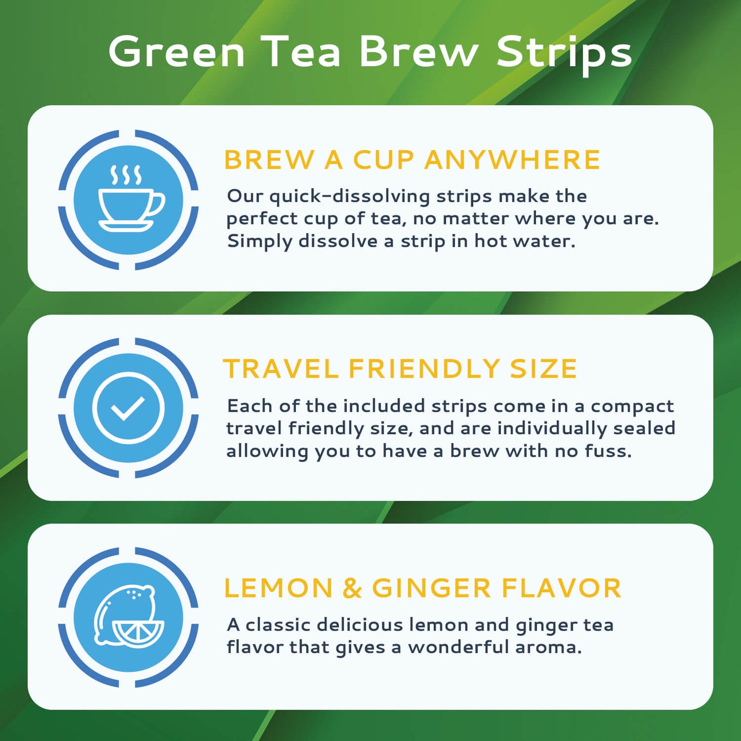 Calmour Green Tea Energy Brew Strips