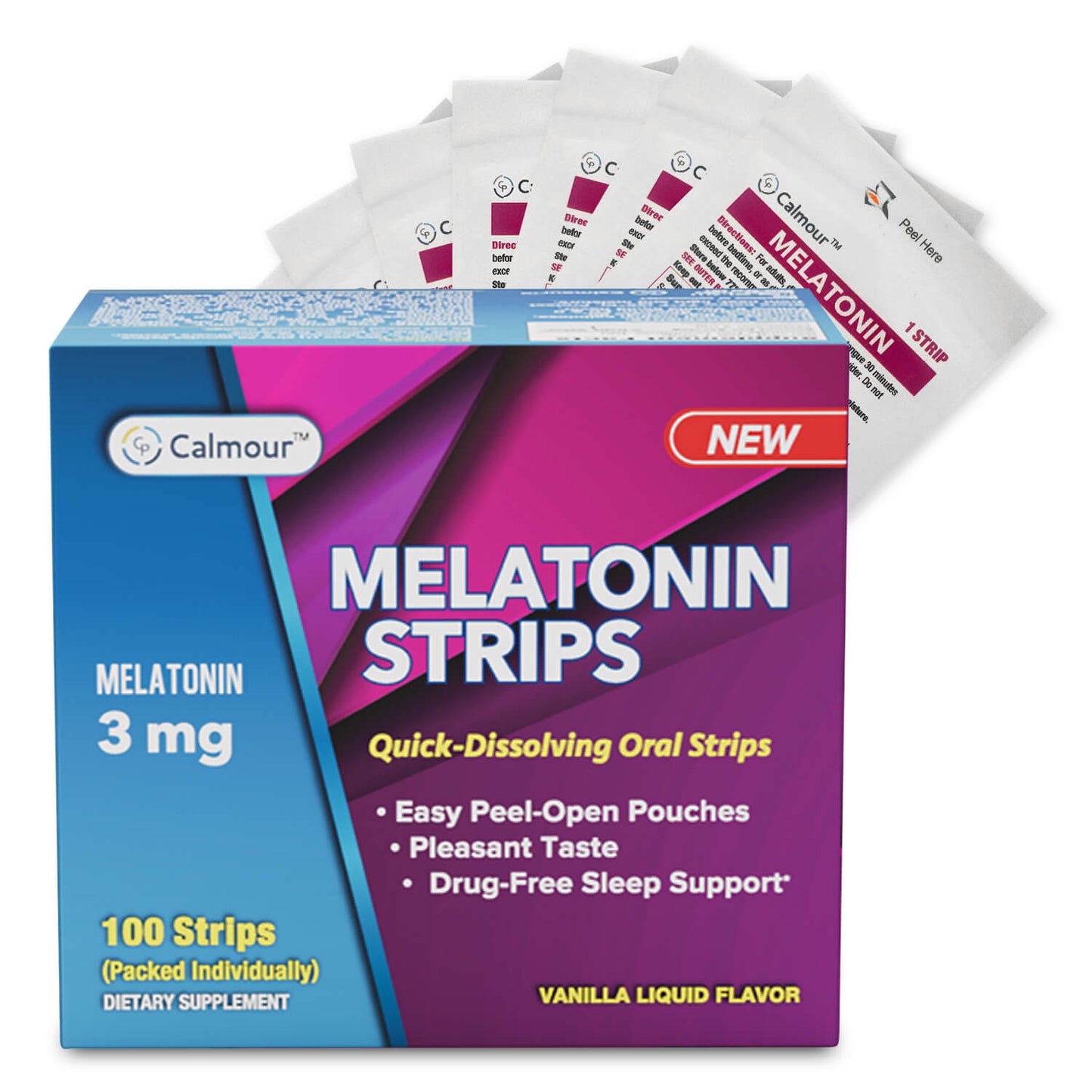 Calmour Sleep Support Melatonin Strips