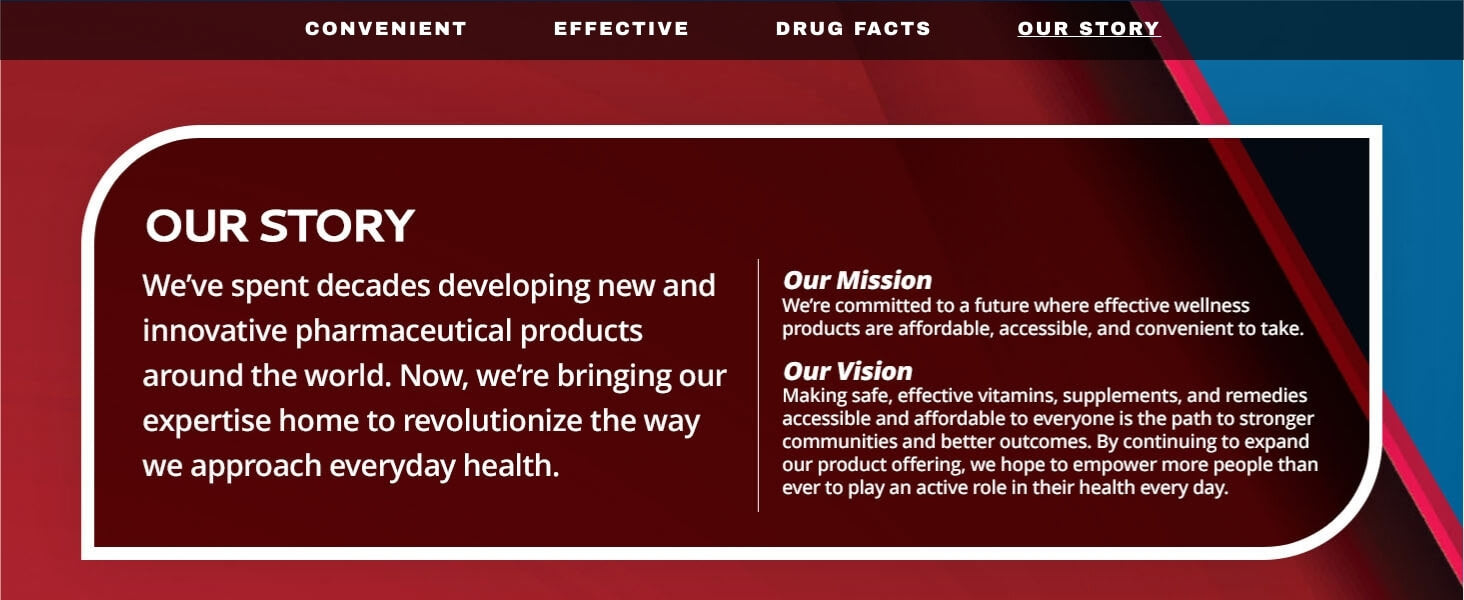 Brand overview detailing the Calmour's mission and vision for affordable and accessible pharmaceutical expertise
