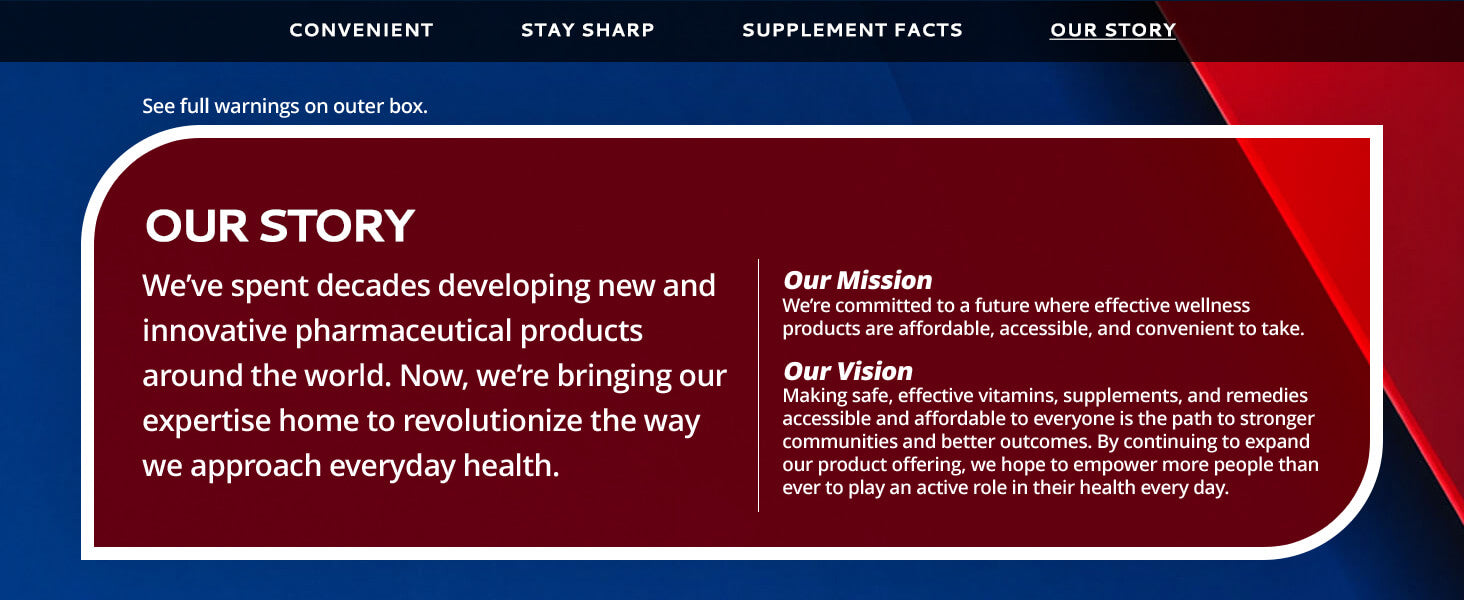 Calmour brand story describing its mission to create affordable, accessible wellness products and its vision for innovative health solutions.